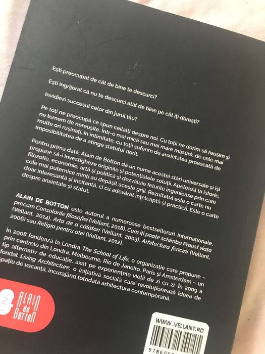 Statut si anxietate, de Alain de Botton