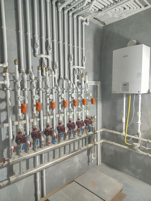 Ремонт котлов отопления. Установка котла навесного. Услуги сантехника