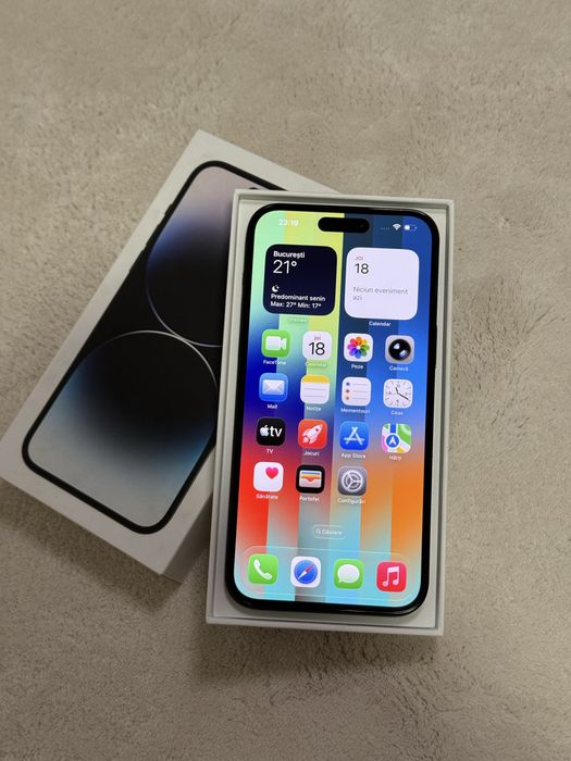 iPhone 14 Pro Max Excelent stare impecabila full box 91% 128 GB