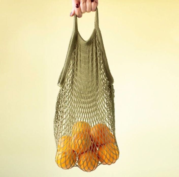 Сумка авоська плетеная с ручкой для покупок