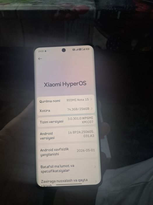 Redmi not 15 8/256 gb