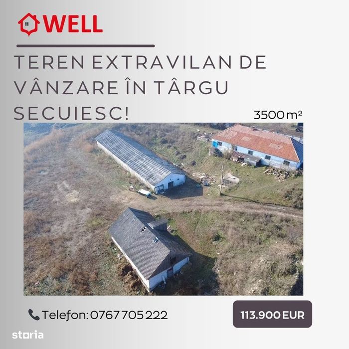 Teren extravilan de vânzare în Târgu Secuiesc!