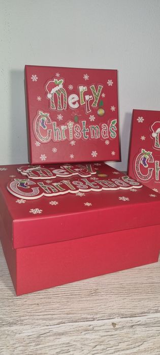 Cutii de cadou Merry Christmas 3 in 1 . Calitate superioara.