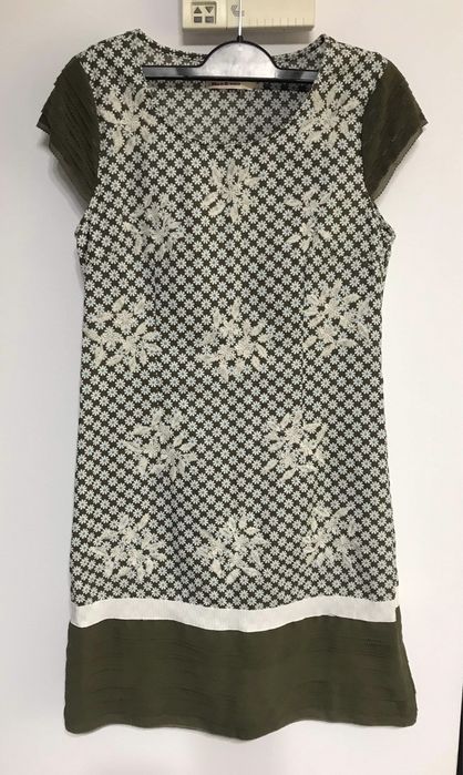 Rochie marime 40 rochie kaki marime 40 rochie broderie 40 rochie cachi