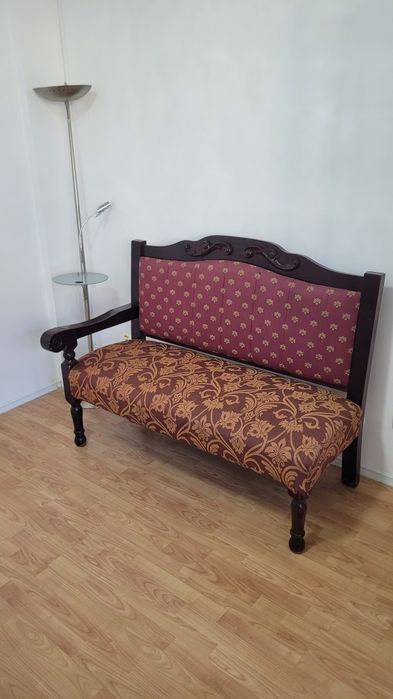 Canapea/Băncuță de salon în stil clasic, lemn masiv