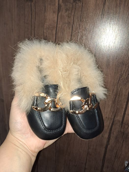 Балетки-туфельки с натуральным мехом