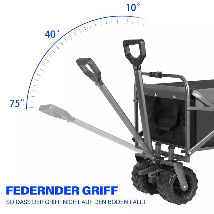 Сгъваема офроуд транспортна количка с 4 колела