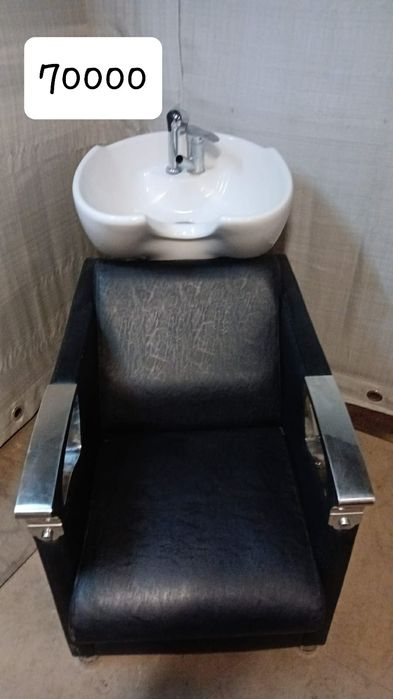 Барбер кресла б.у  Алматы. Мойка для головы, оборудование для салона