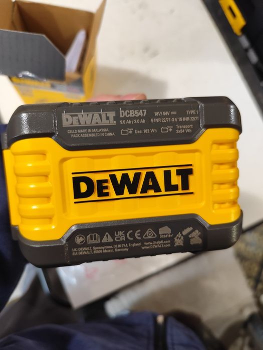 18V Flex volt 54V DeWALT DCB547 батерия Девалт 9Ah