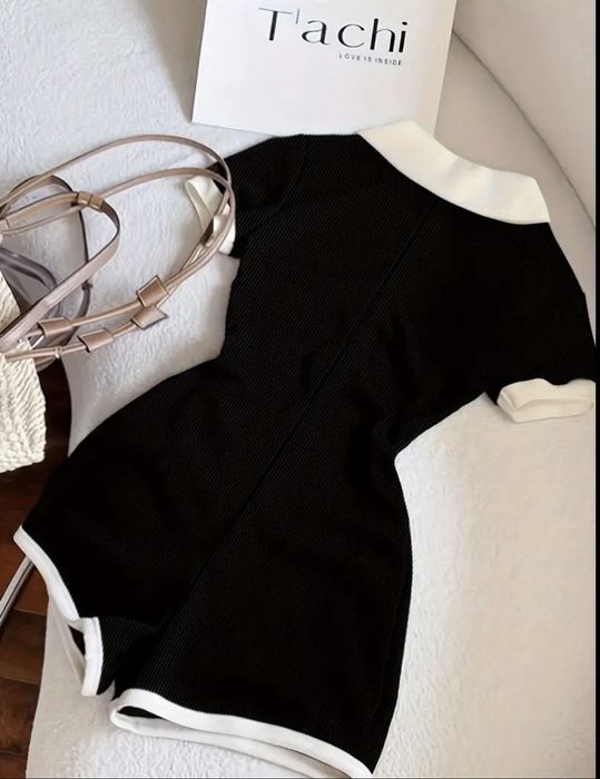 Дамски черен гащеризон