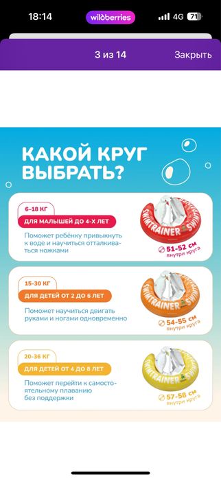 Swimtrainer надувной круг для плавания