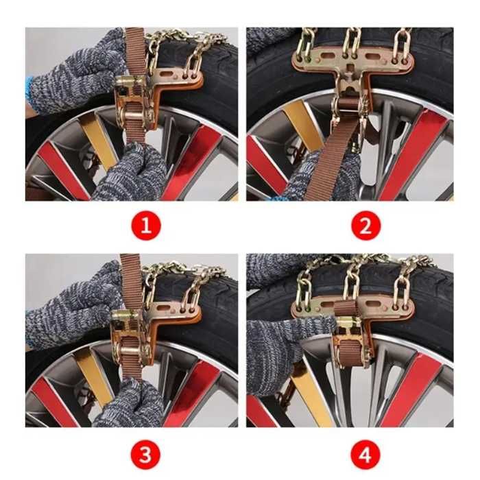 Метални вериги за сняг PA1210 Комплект 8 броя 2 гуми (зимно сцепление)