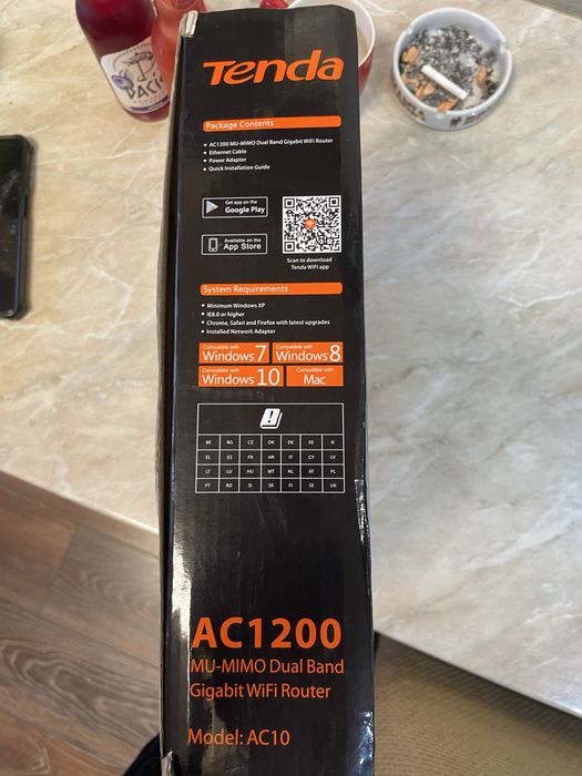 Router wireless Tenda AC1200, model Ac10, 4 antene