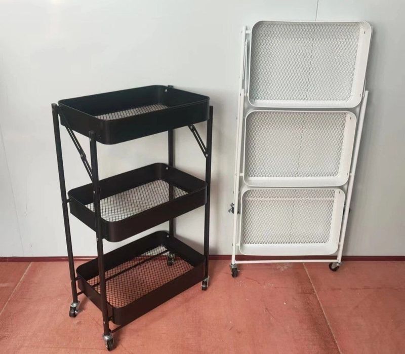 Этажерка на колёсиках складная