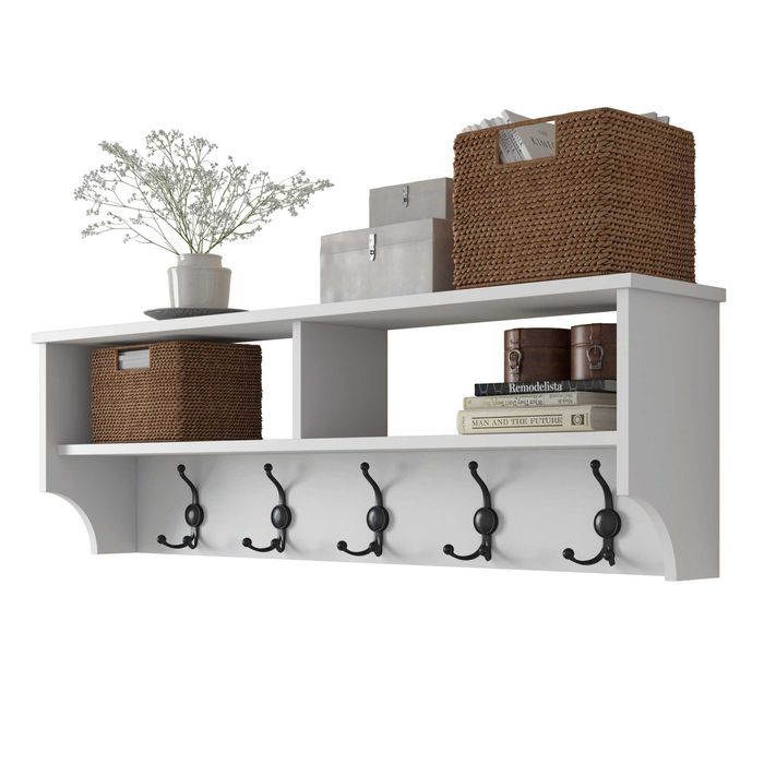 Стенна закачалка, Puzzle-home 2460, ПДЧ и метал, Два цвята - Промоция