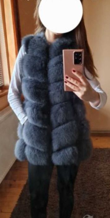 Елек от лисица естествен косъм