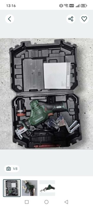 Bormasina cu percutie parkside performance cu acumulator și încărcător