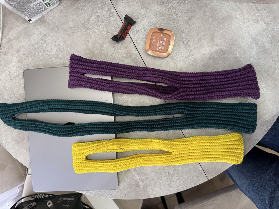 Вязанная чехол-сумка