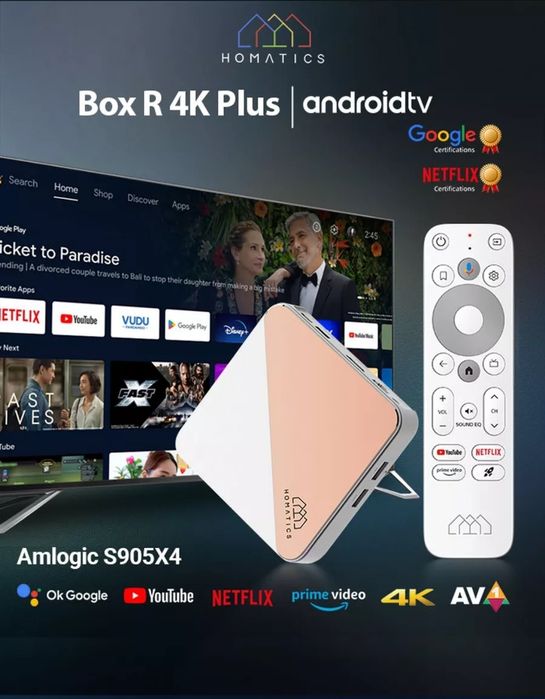 ‼️Homatics R 4K PLUS-tvbox 4/32GB andoid+прошивка тайёр.Канал кино.як