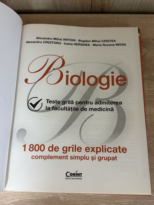 Carte pentru admiterea la medicina