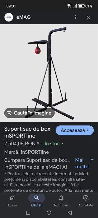 Suport sac de box