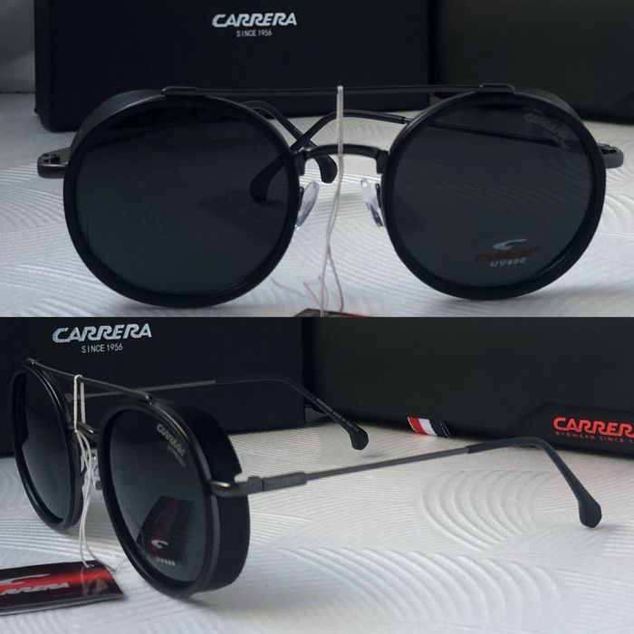 Мъжки слънчеви очила кръгли  2 цвята черни мат лак