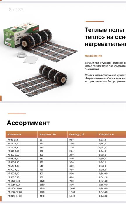 Электрический тёплый пол
