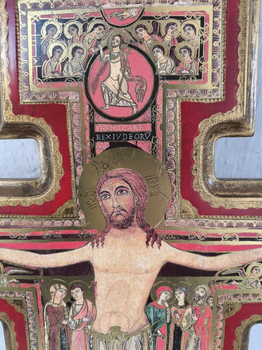 Продавам кръстовидна икона Разпятие Христово Италия