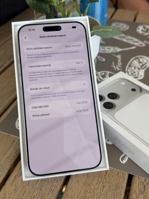 iPhone 17 PRO MAX Silver 256GB Neverlocked•10/10•Garantie 2028 + Factura