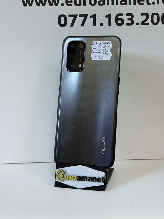 Telefon mobil Oppo A54, Dual SIM, 64GB, 4GB RAM, 5G, Fluid Black -G-