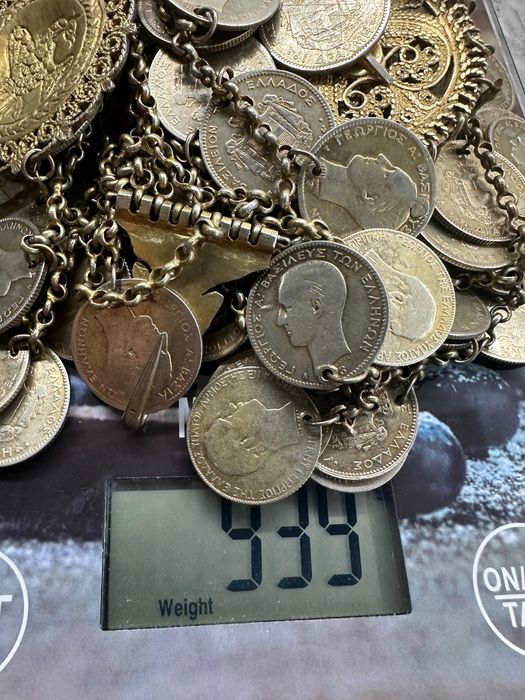 Възрожденски сребърен накит филигран позлата