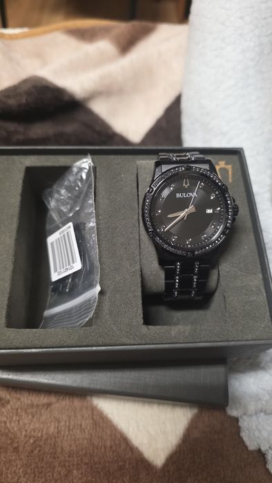 Ceasu Bulova Cristal Negru