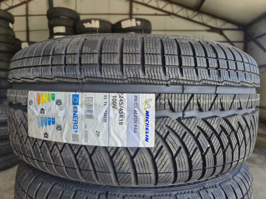 4 Anvelope IARNA - 245/45/18 100V XL - Michelin Pilot Alpin 4  - NOU ZP Run-Flat OEM BMW MERCEDES - DOT 2024 !