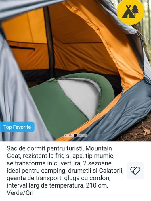 sac de dormit, tip mumie