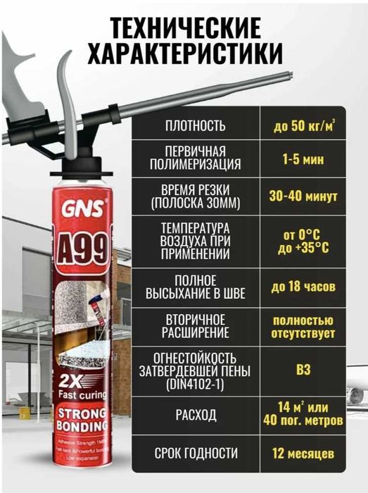 Пено-клей GNS A99 60 секунд