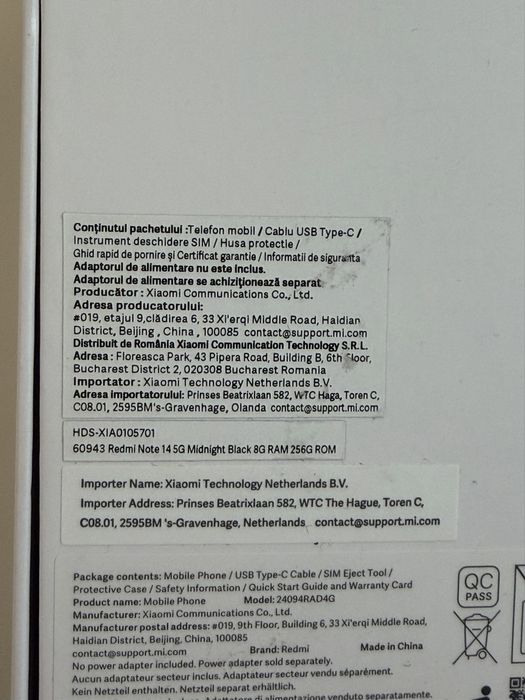 Xiaomi Redmi Note 14 5G, nou, sigilat