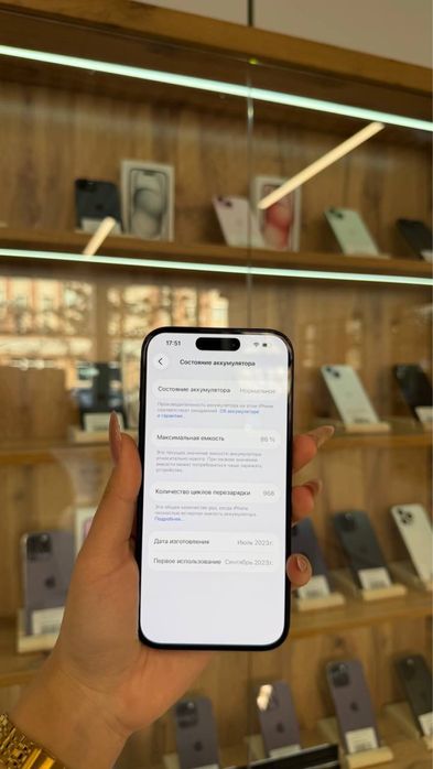 Iphone 15 Pro 256gb Akb 86% ЦП 968 кт:216784