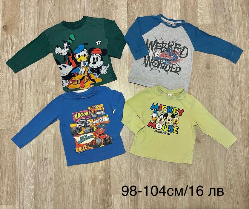 Употребявани панталони, блузи, комплекти за момче 98,104