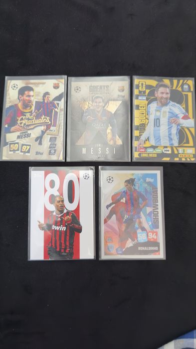 Lot Messi&Ronaldinho 5 Carduri Topps