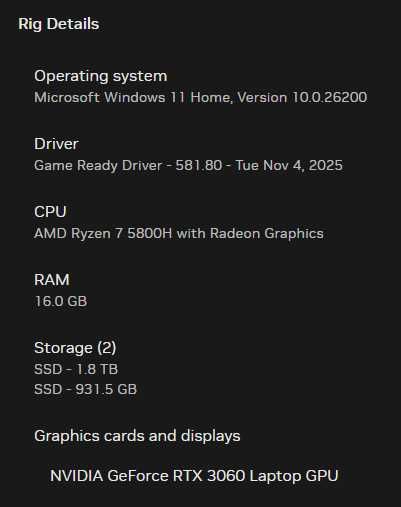 Лаптоп|HP OMEN 15|Ryzen 7 5800H/RTX 3060/3TB Памет/16GB RAM/2K 165HZ
