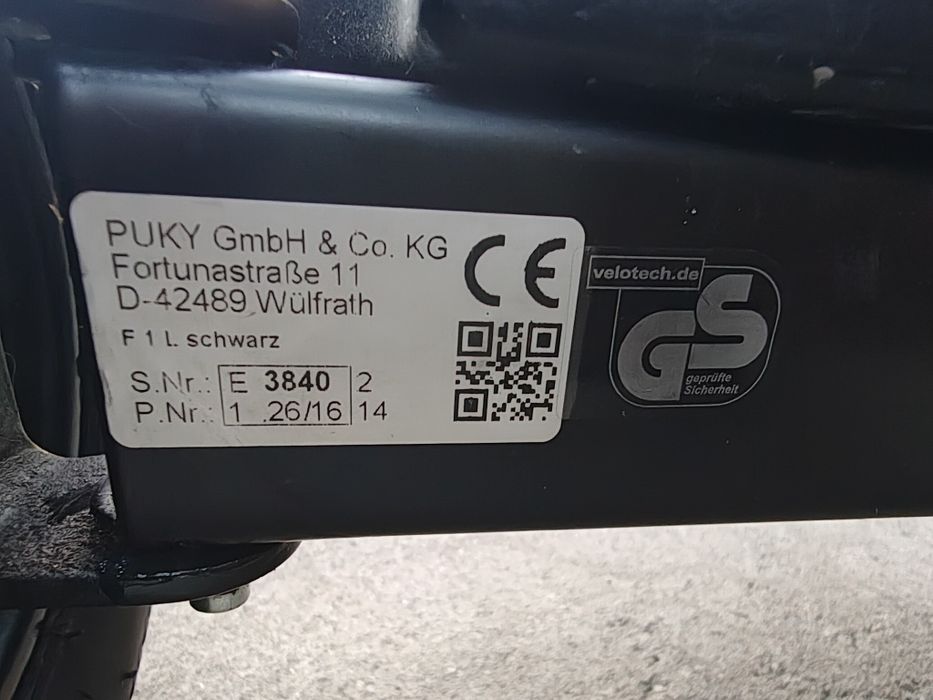 Cart/Kart cu pedale PUKY F1 pt. copii 6 la 12 ani negru