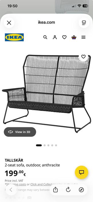 Canapea grădină / curte Ikea