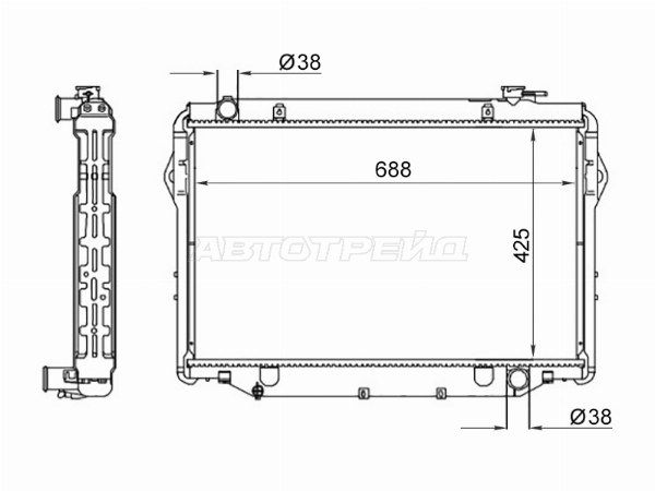 Радиатор Toyota Land cruiser