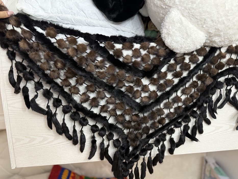 Шарф   норковая.