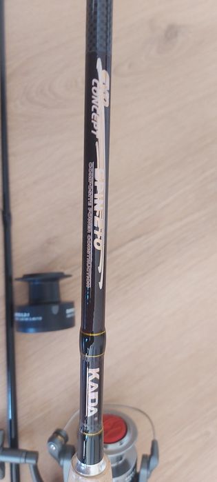 Нов спининг к-т от карбонова въдица с макара, влакно и примамки