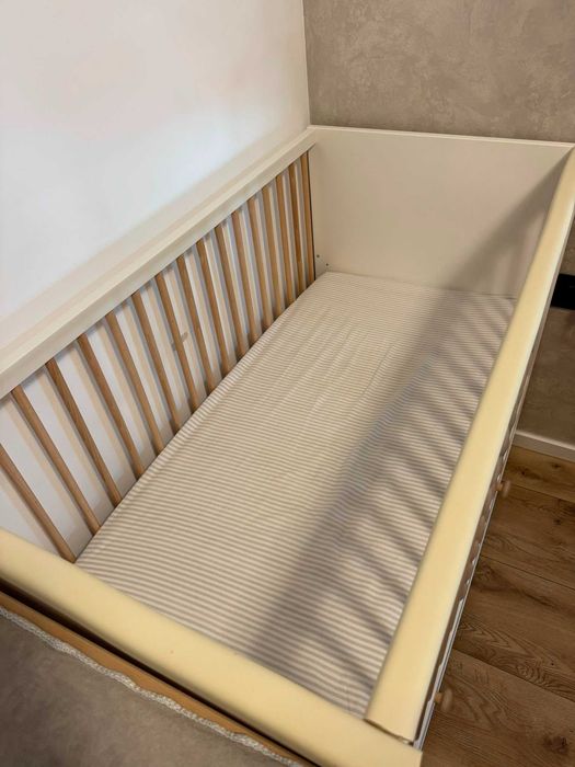 Patut bebe IKEA MYLLRA, alb, 70x132 cm + Saltea