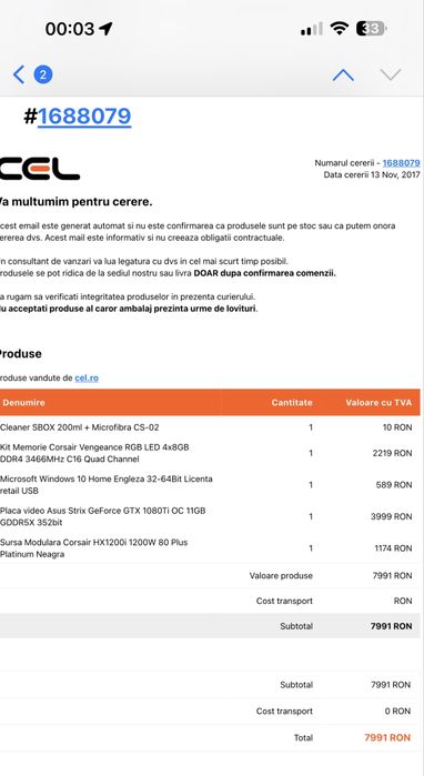 PC Gaming GTX 1080TI / Intel i7-7820X / Wi-Fi + Bluetooth incorporate