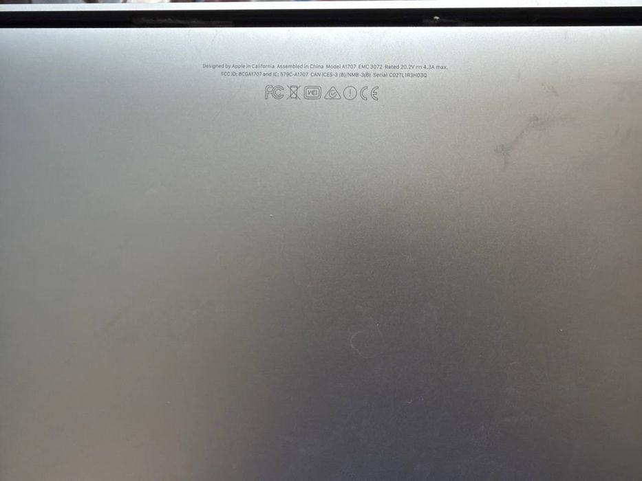 macbook pro a1707