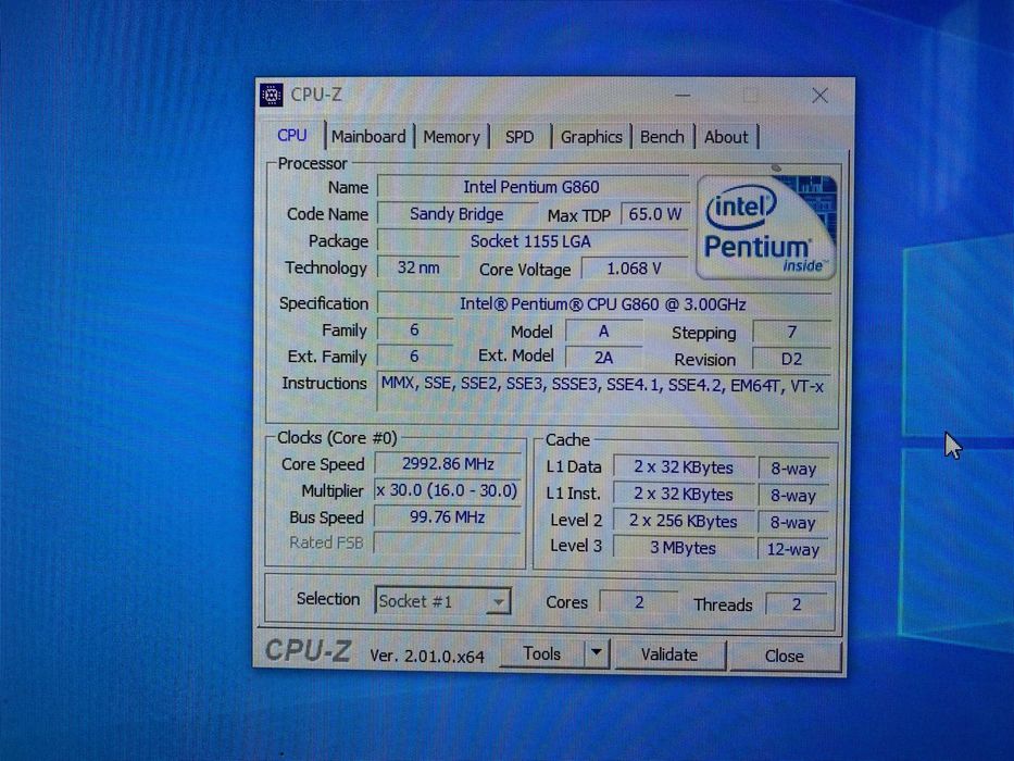 Компютър pentium 3Ghz/RAM8GB DDR3/HDD1000GB SATA/Video1GB+Монитор