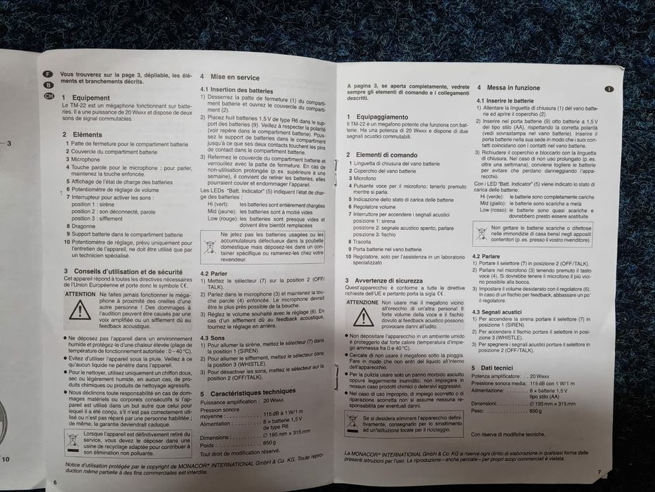 Portavoce Monacor TM-22 cu sirena